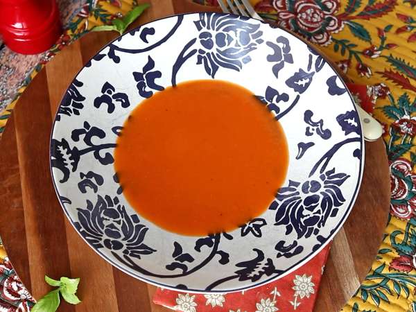 Esparguete frio com gaspacho e feta - Preparação Passo 3