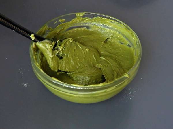 Bolo mármore de chá matcha - Preparação Passo 5