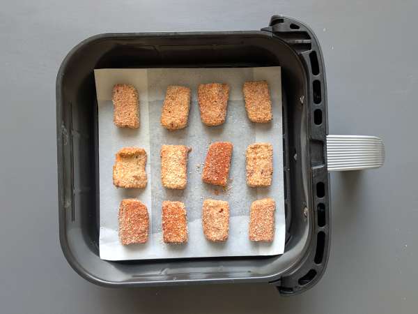 Nuggets de tofu na Air Fryer - Preparação Passo 7
