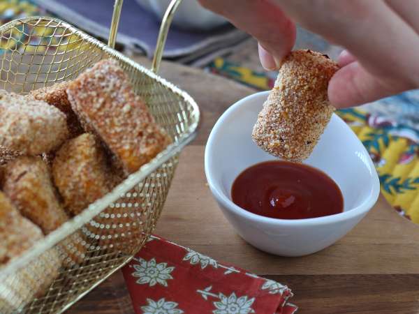 Nuggets de tofu na Air Fryer - Preparação Passo 8
