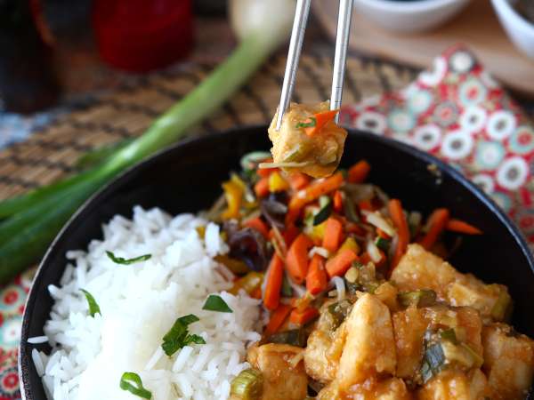 Tofu à General Tao (crocante e com molho agridoce) - Preparação Passo 6