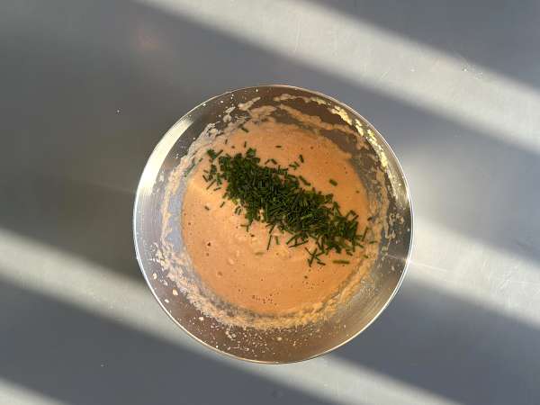 Panquecas salgadas com lentilha vermelha: receita fácil e rica em proteínas - Preparação Passo 4