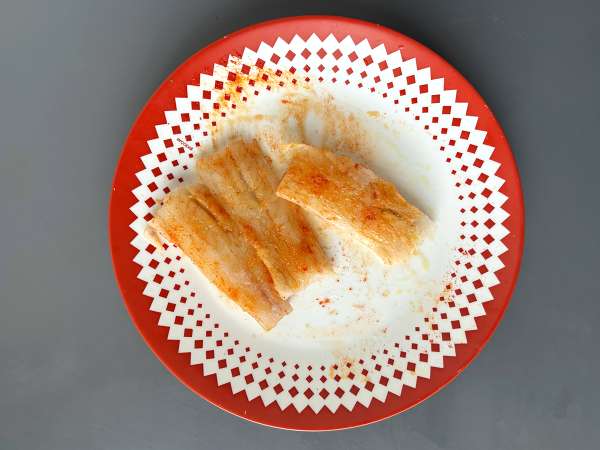 Pescada com feijão branco, espinafre e chouriço - Preparação Passo 2