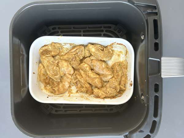 Shawarma de frango na Air Fryer - Preparação Passo 5