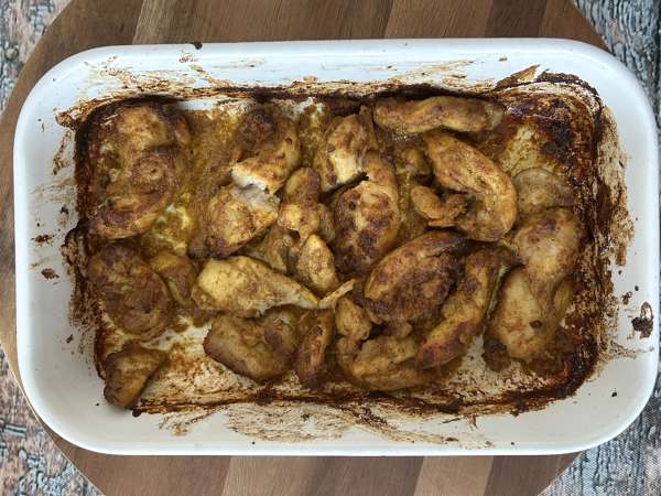 Shawarma de frango na Air Fryer - Preparação Passo 6