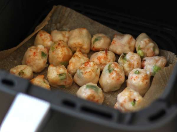 Rolinho primavera de camarão na Air Fryer - Preparação Passo 7