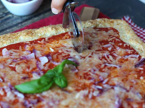 Pizza com queijo cottage - Preparação Passo 7
