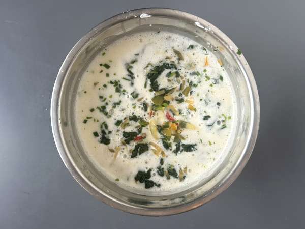 Quiche sem massa com salmão, espinafre e queijo cottage (rica em proteínas) - Preparação Passo 5