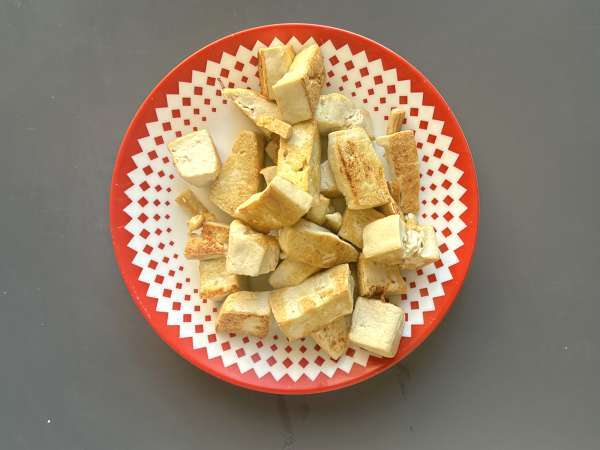Palak tofu: caril indiano com espinafre e tofu - Preparação Passo 6