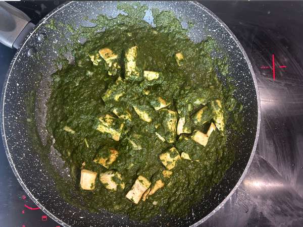 Palak tofu: caril indiano com espinafre e tofu - Preparação Passo 10
