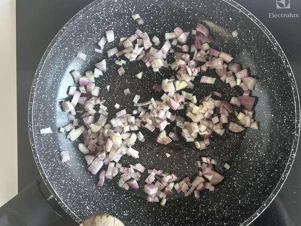 Quiche vegetariano de cogumelos e abóbora - Preparação Passo 2