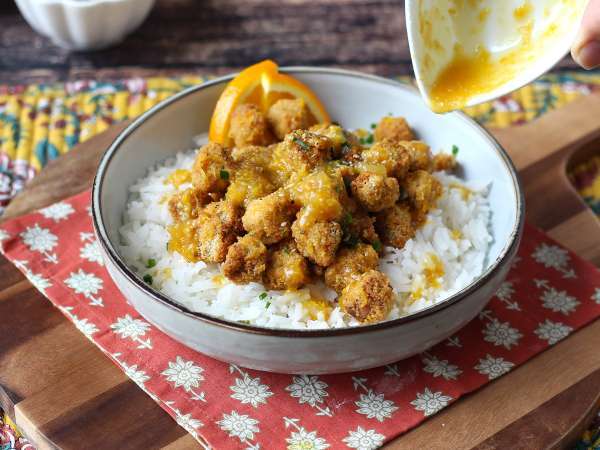 Tofu crocante com molho de laranja: fácil e cheio de sabor - Preparação Passo 6