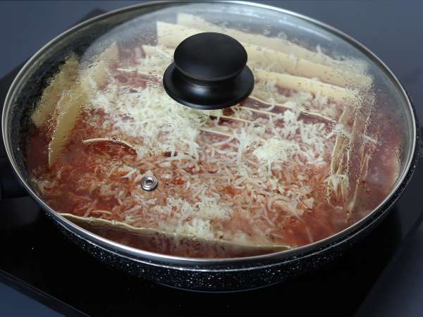 Lasanha de frigideira com carne moída - Preparação Passo 6