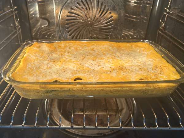 Lasanha de abóbora butternut, espinafre e ricota - Preparação Passo 9