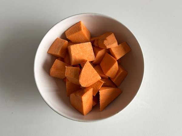 Brownie de batata-doce sem manteiga nem óleo - Preparação Passo 1