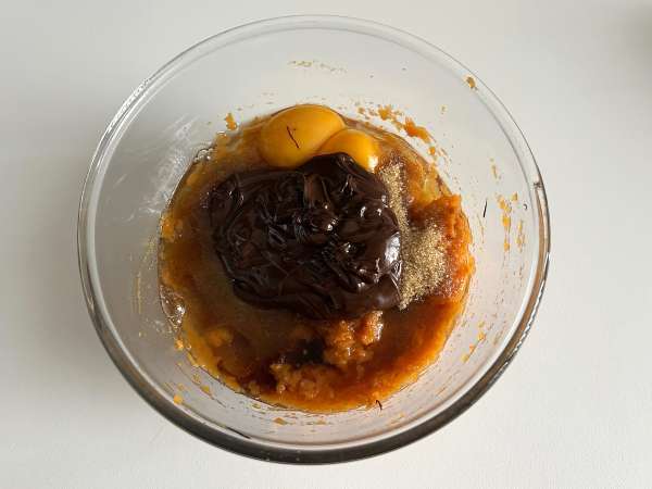 Brownie de batata-doce sem manteiga nem óleo - Preparação Passo 3