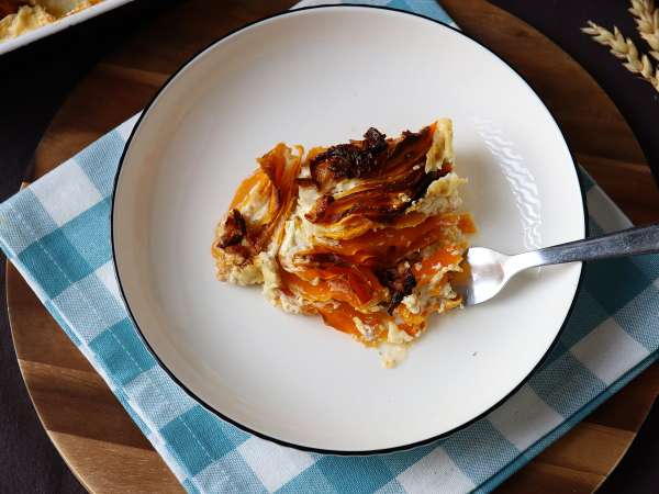 Gratinado de abóbora manteiga (butternut) na Air Fryer - Preparação Passo 8