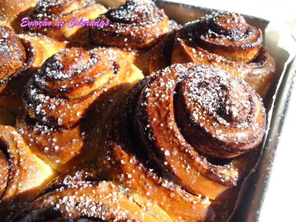 Caracóis de Canela ou Cinnamon Rolls - Preparação Passo 1