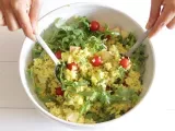 Passo 7 - Espetadas vegetarianas com salada de millet