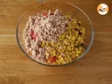 Passo 2 - Salada de arroz (com atum e milho)