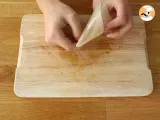 Passo 3 - Cones de brick recheados com queijo e embutido