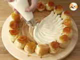 Passo 18 - Tarte Saint Honoré / Tarte Santo Honório (tarte francesa com massa folhada e choux recheados)