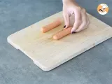 Passo 1 - Hot Dog de dedos de salsichas (Halloween)