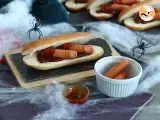 Passo 5 - Hot Dog de dedos de salsichas (Halloween)