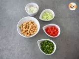 Passo 1 - Sopa de alface com salada de grão de bico