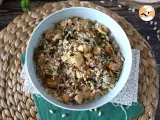 Passo 8 - Salada de arroz com frango, curgete (abobrinha) e pinhões