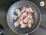 Passo 1 - Arroz com feijão e bacon defumado