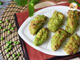 Bolinho de ervilha e queijo feta na Air Fryer: saboroso, saudável e super simples a preparar - Preparação Passo 8