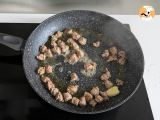 Passo 3 - Macarrão cremoso com cogumelos e linguiça