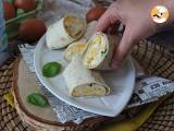 Passo 8 - Wrap de ovo com feta, macio e super proteico