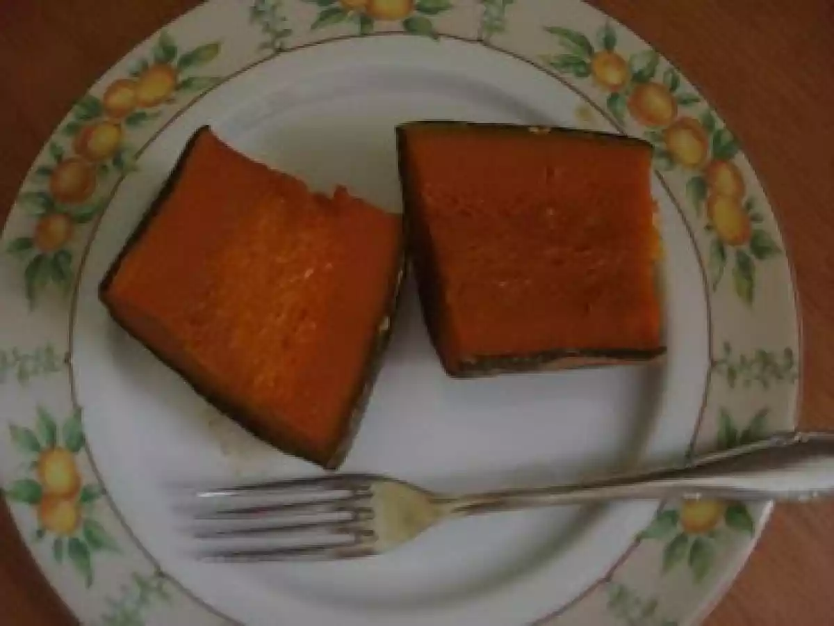 Abóbora Assada com Açúcar.