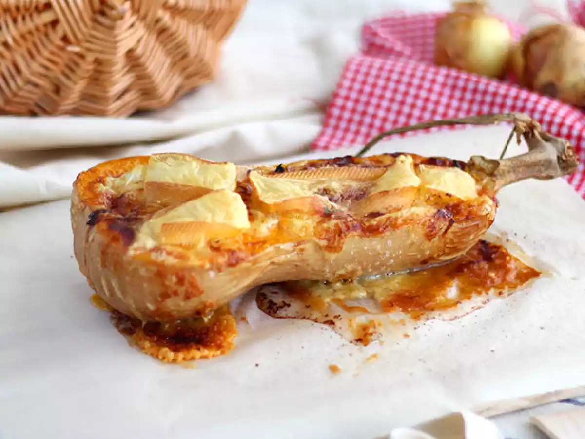 Abóbora recheada com Queijo