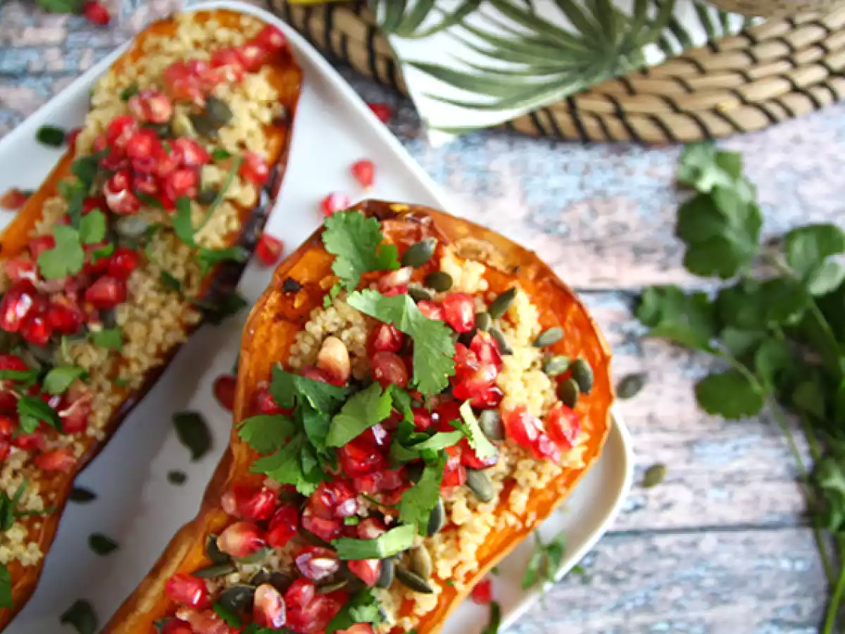 Abóbora recheada com quinoa e romã - foto 2