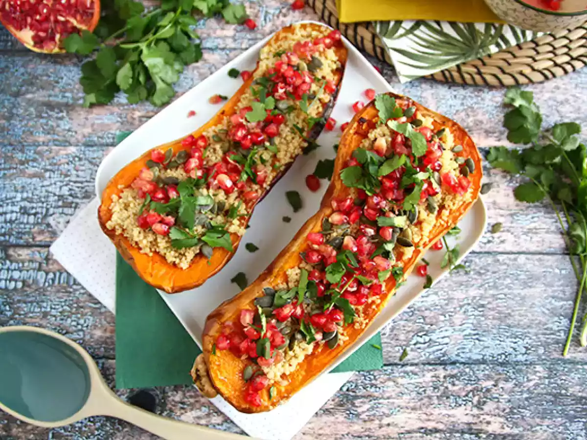 Abóbora recheada com quinoa e romã - foto 3