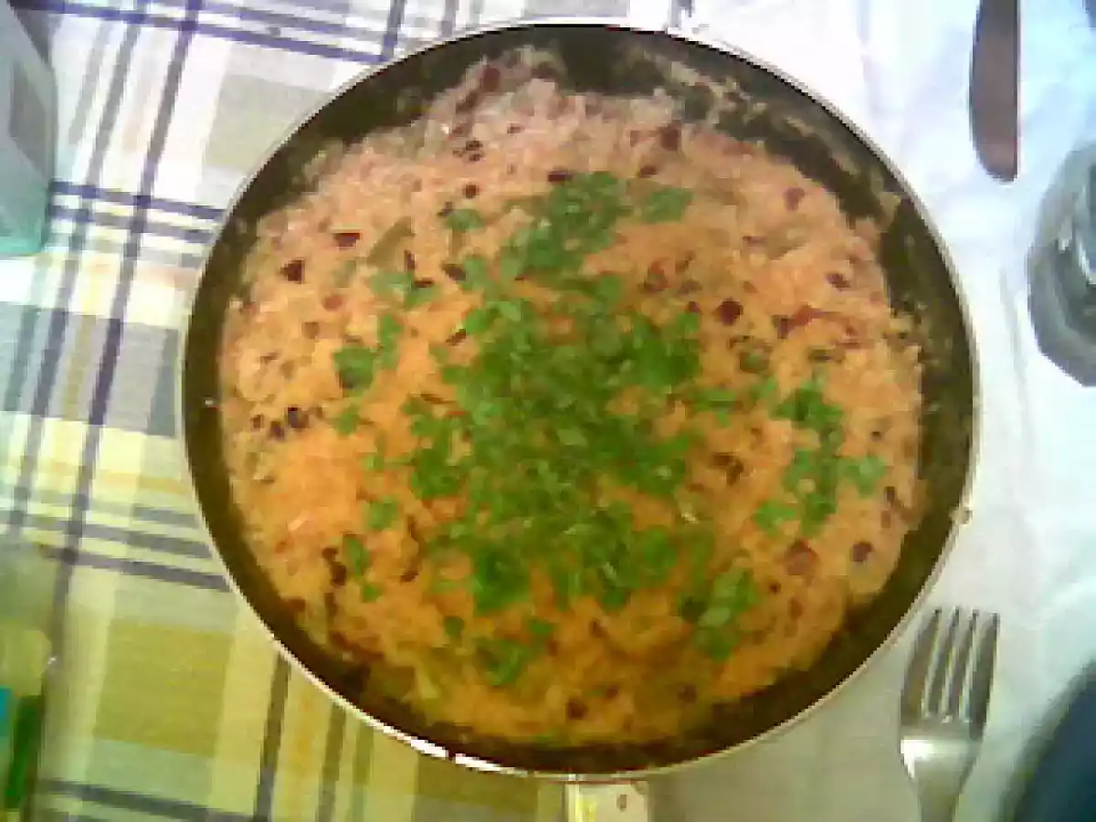 Alheira de caça com espargos verdes e couscous