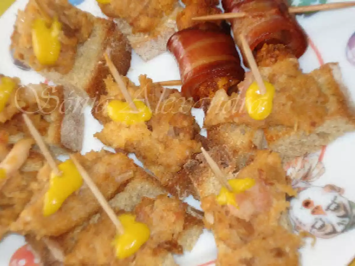 ALHEIRA GRATINADA EM PEDAÇOS DE PÃO DE MILHO COM PINGO DE MOSTARDA... - foto 7