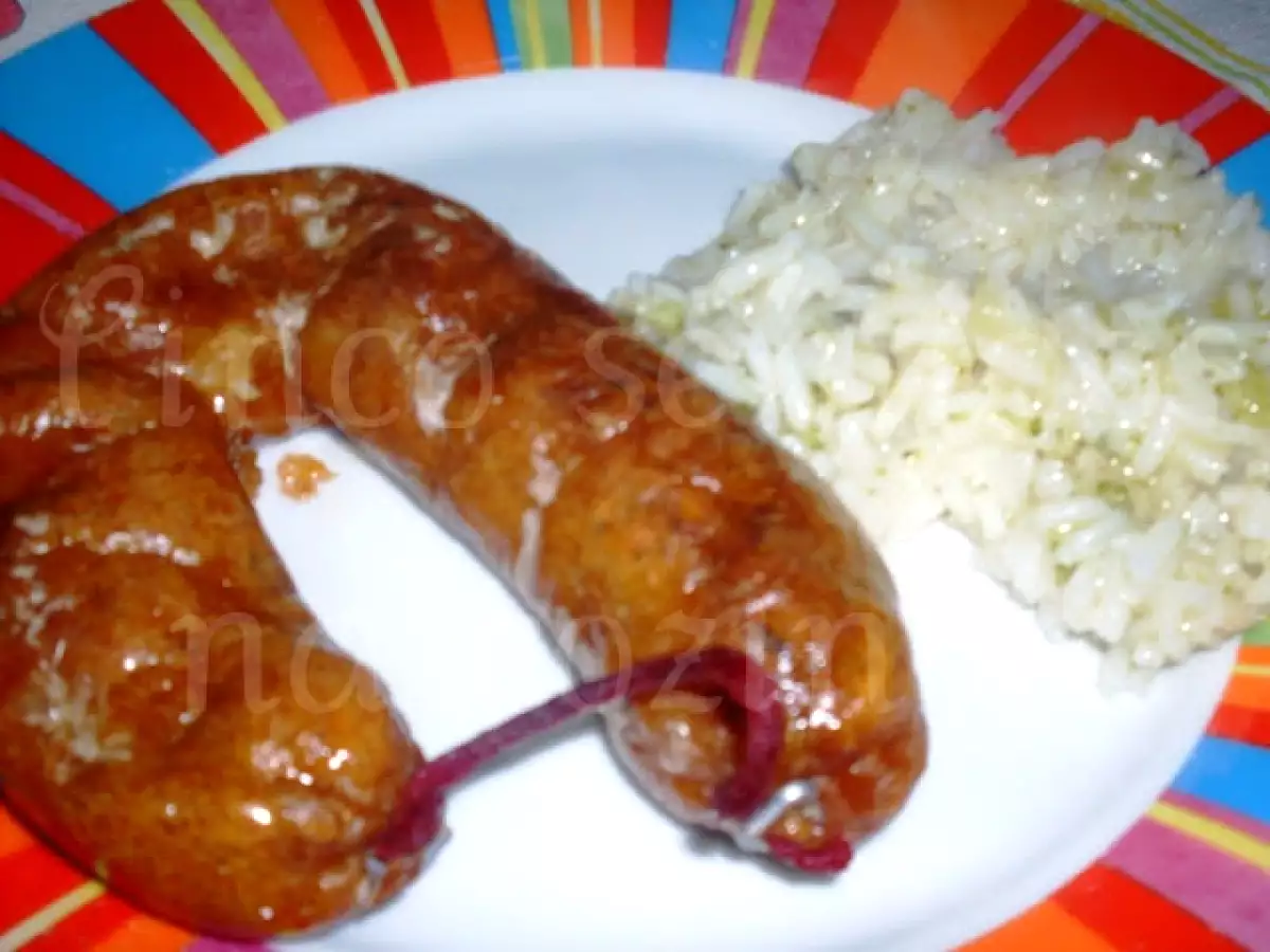 Alheiras de bacalhau no forno com arroz de brócolos - foto 3