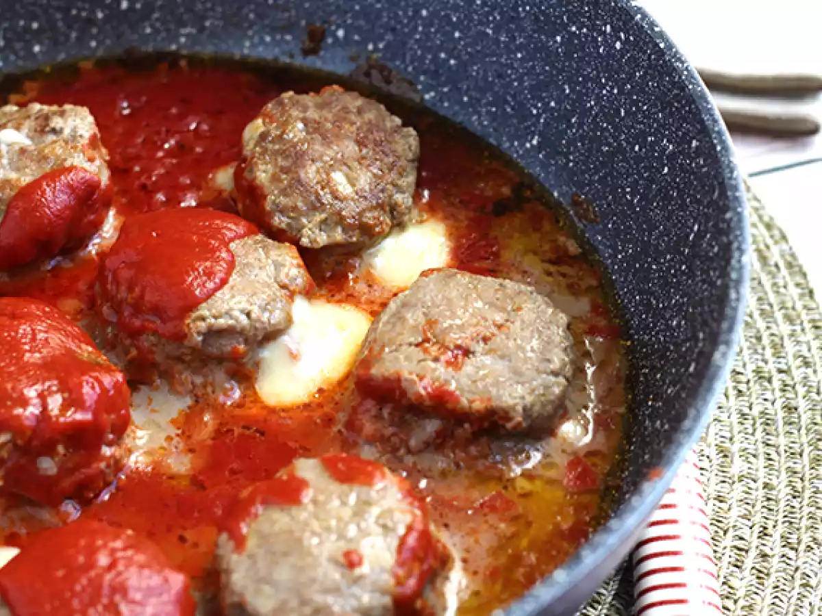 Almôndegas de carne recheada com mozzarella - foto 5