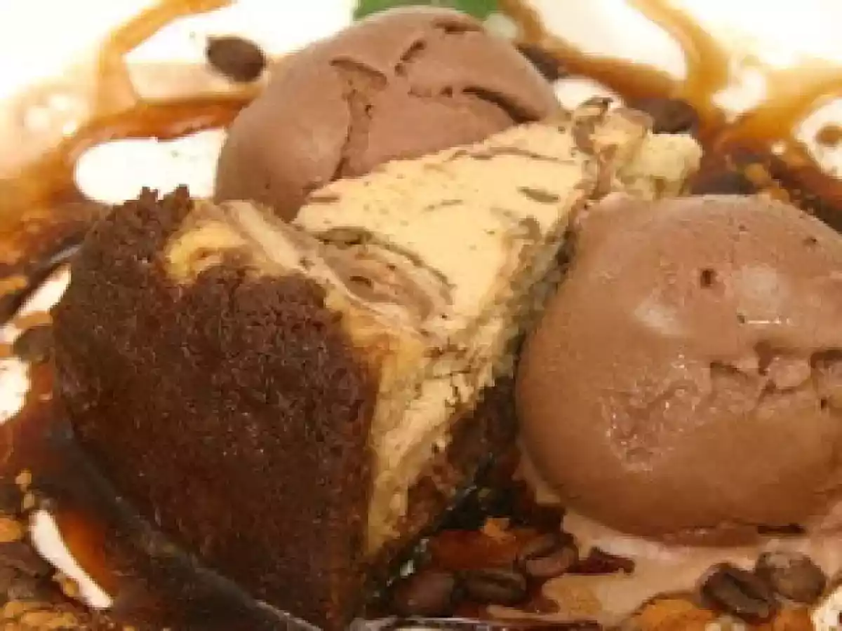 Aprenda cheesecake de chocolate, café e cardamomo