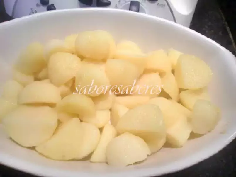 Argolas de Lulas guisadas com Batatas ao vapor, foto 5