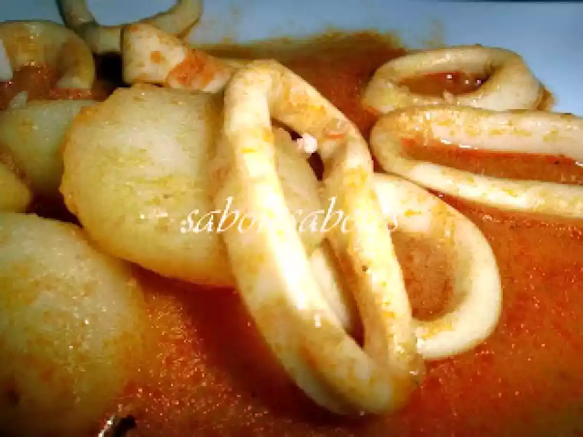 Argolas de Lulas guisadas com Batatas ao vapor - foto 7
