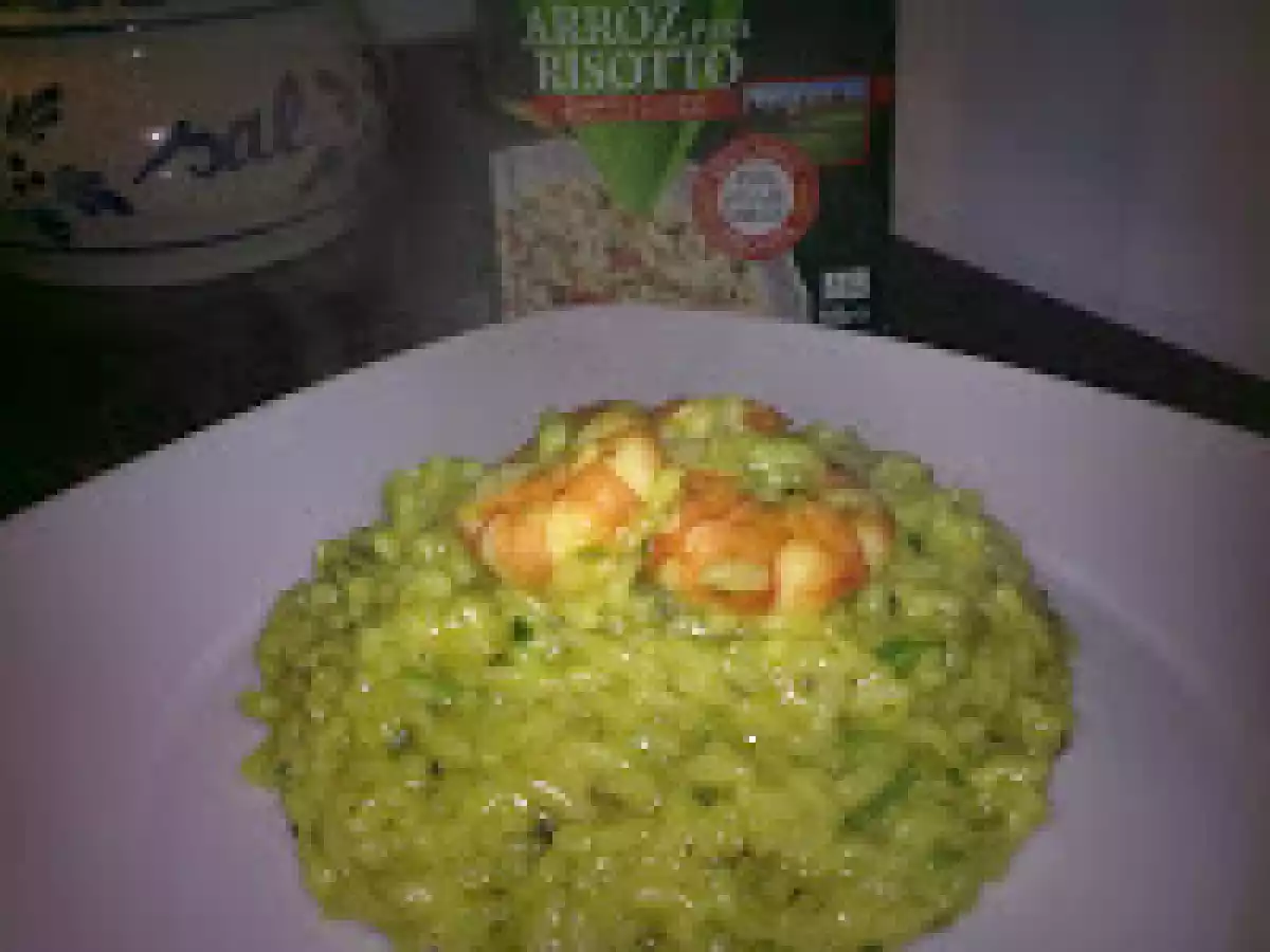Arroz Bomba com camarões e açafrão