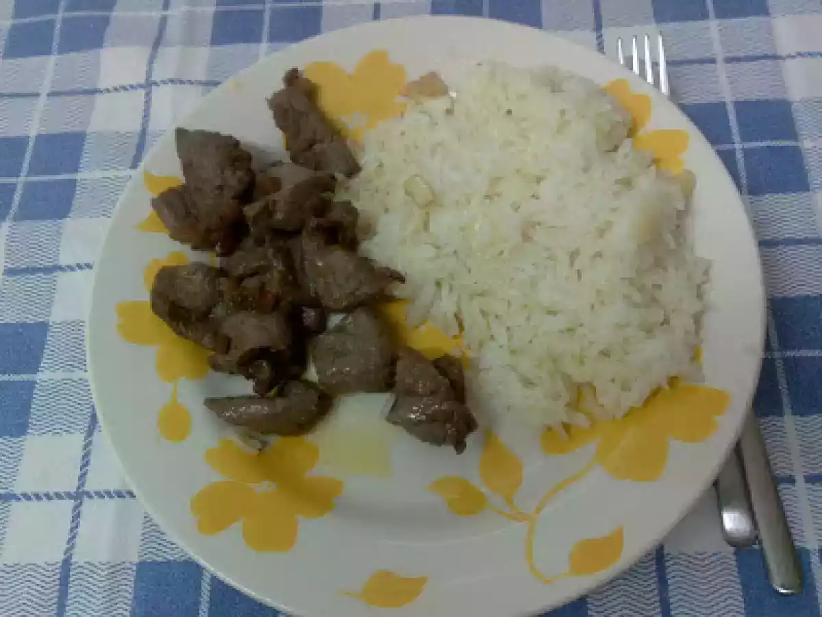 ARROZ BRANCO NA FUSSION COOK COM BIFES NA ACTIFRY