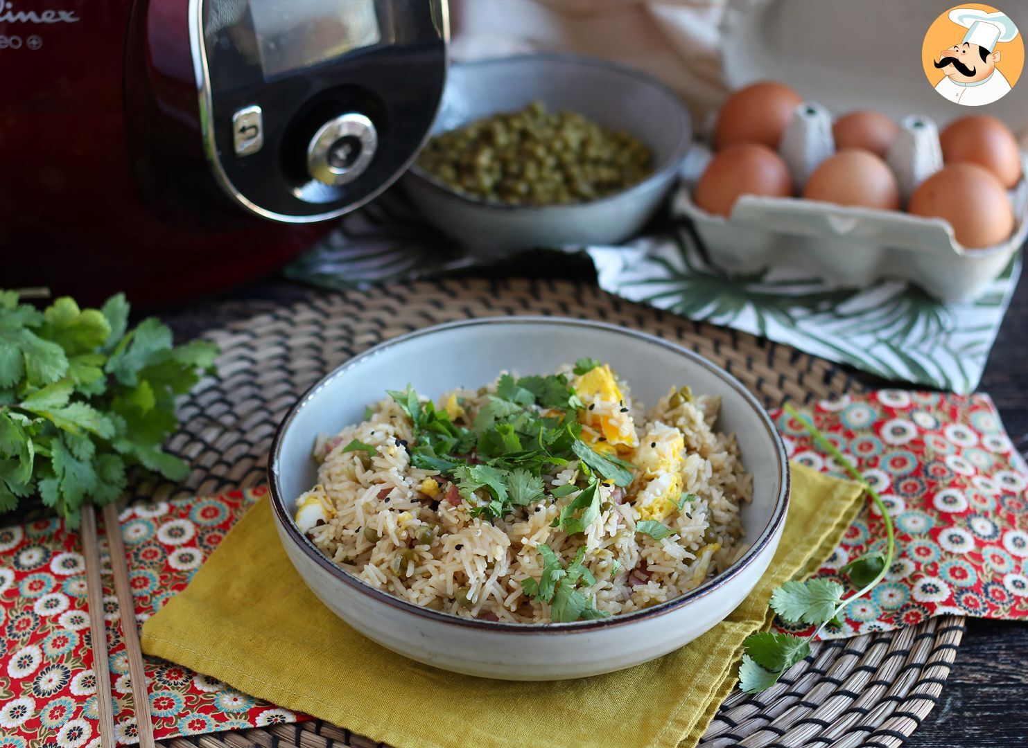 Arroz cantonês na panela de pressão Receita Petitchef