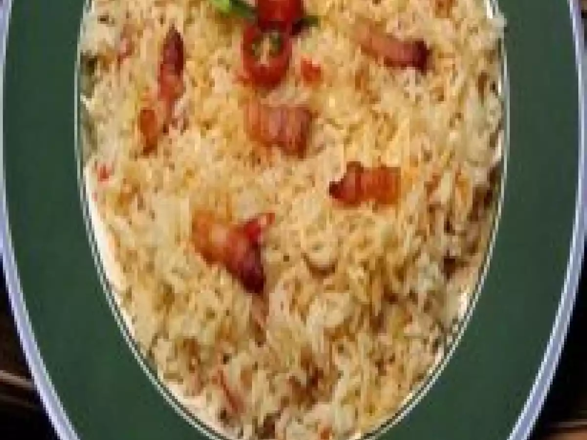 Arroz com Repolho e Bacon