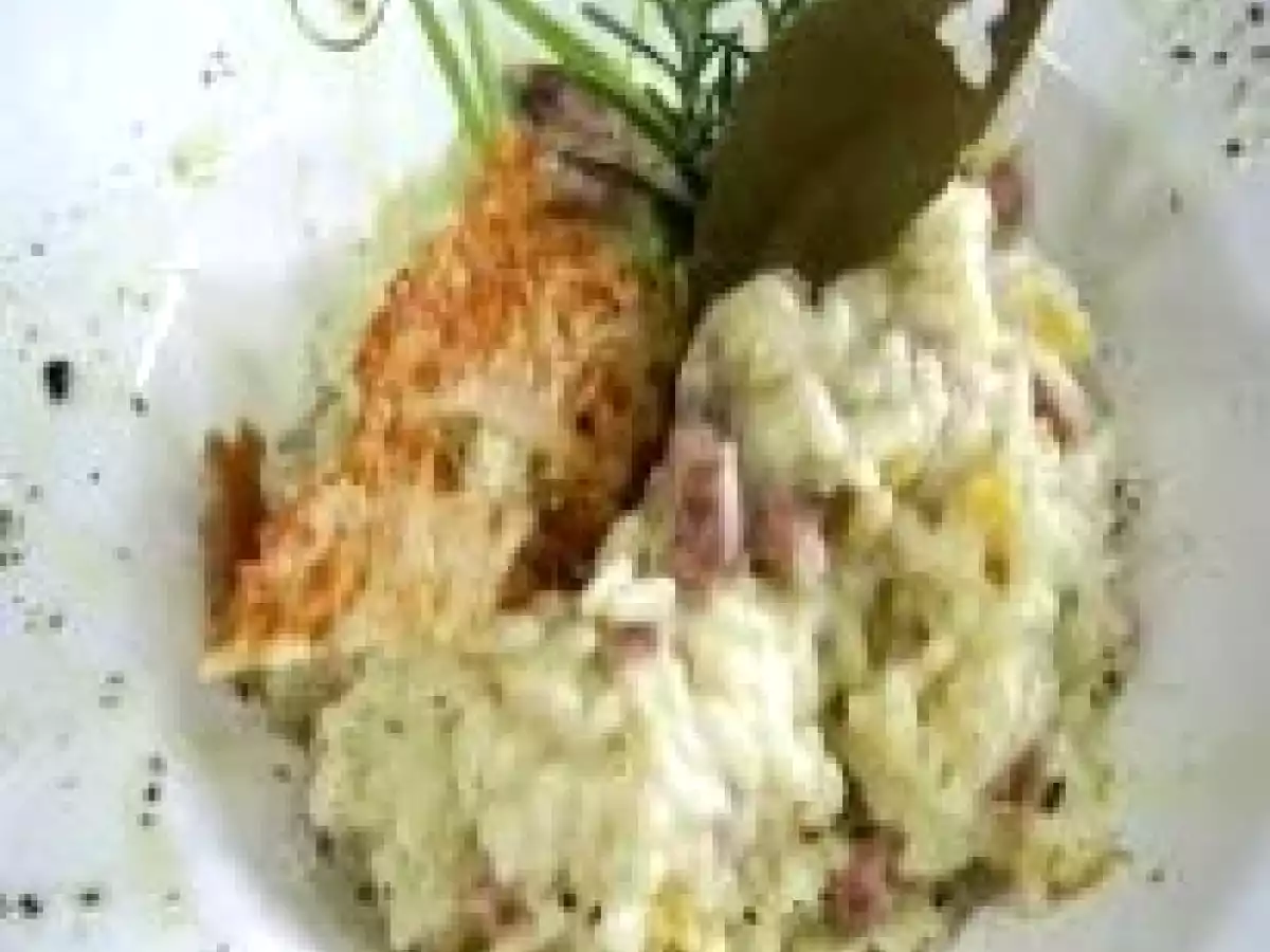 Arroz cremoso de calabresa